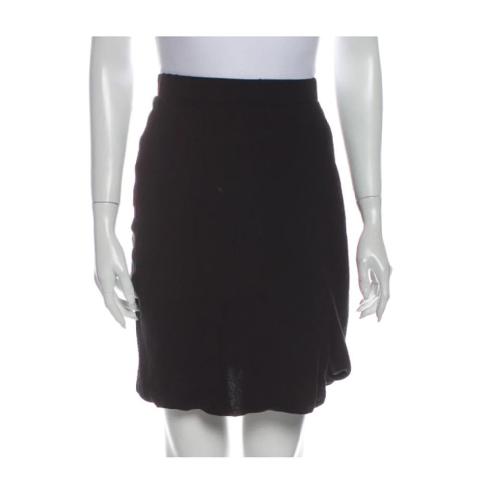 Size 6 - Philip Lim Black SILK Knee-Length Skirt - Pristine